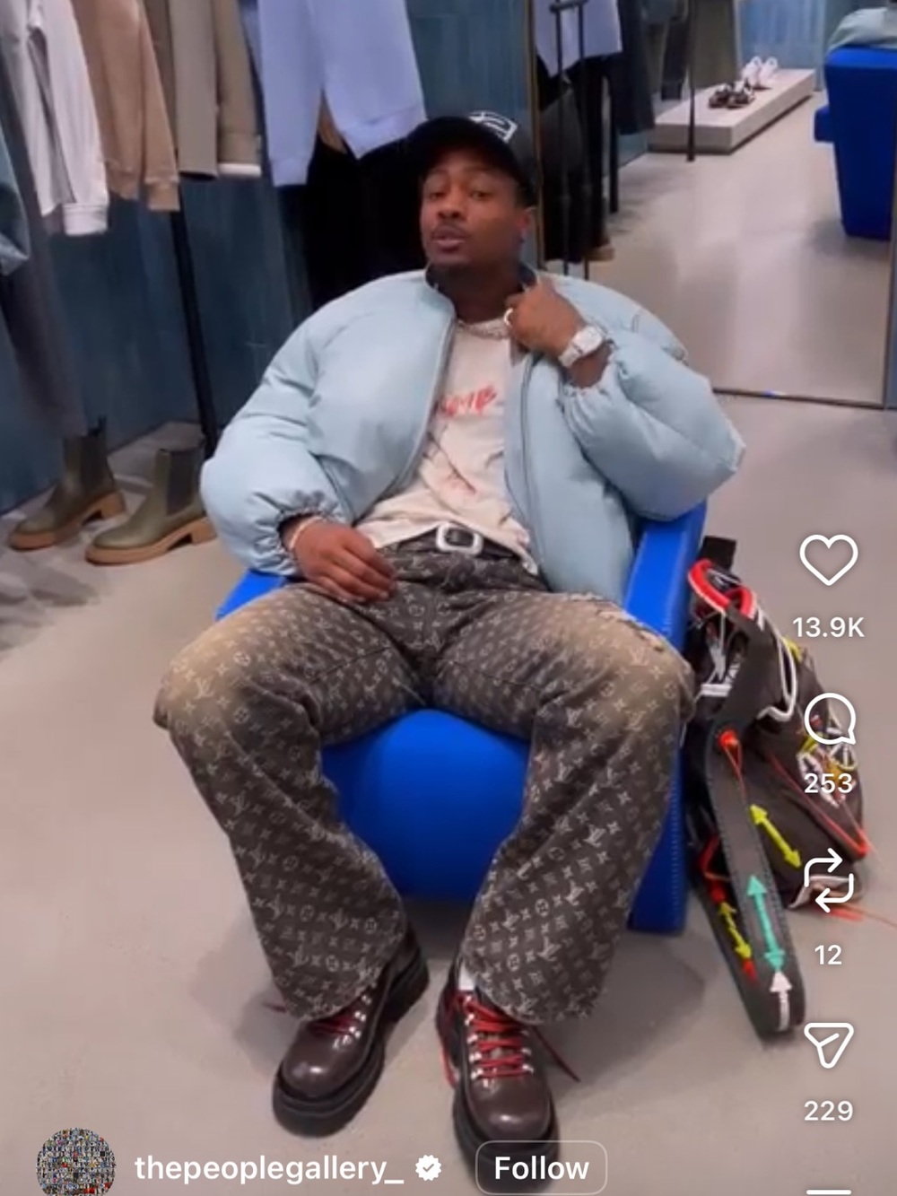 Louis Vuitton  Jeans with Monogram Pattern